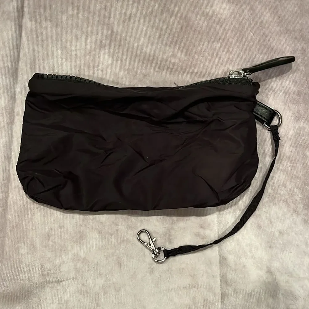 Sondra Roberts squared black rainbow puffer tote bag